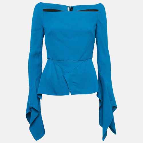 Textured Crepe Flared Blouse M - Roland Mouret - Modalova