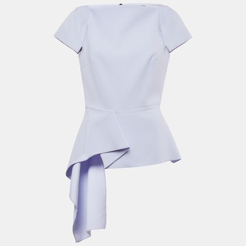 Crepe Asymmetrical Peplum Top M - Roland Mouret - Modalova