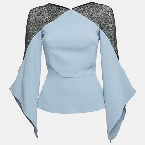 Crepe Lace Trimmed Flare Sleeve Top S - Roland Mouret - Modalova