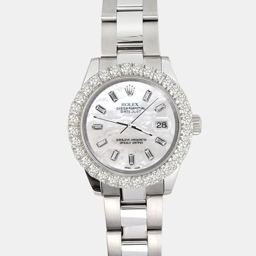 Custom 2.70ct Diamonds Stainless Steel Datejust 178240 Automatic Women's Wristwatch 31mm - Rolex - Modalova