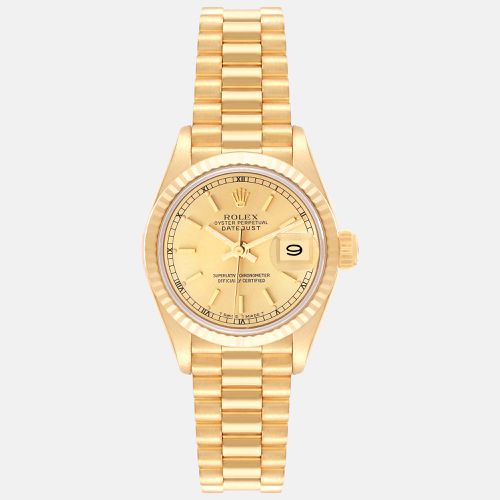 Datejust President Yellow Ladies Watch 69178 26 mm - Rolex - Modalova