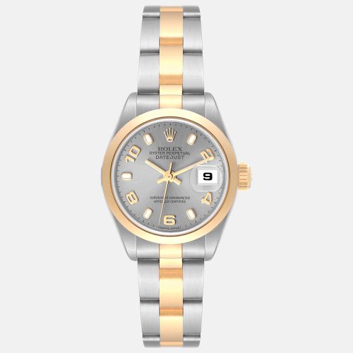 Datejust Steel Yellow Gold Slate Dial Ladies Watch 69163 - Rolex - Modalova