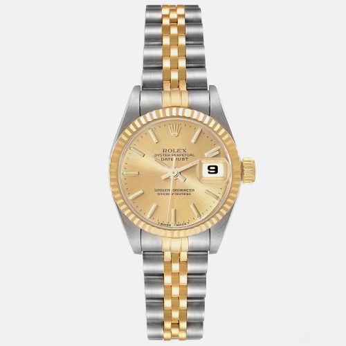 Datejust Champagne Dial Steel Yellow Ladies Watch 26 mm - Rolex - Modalova