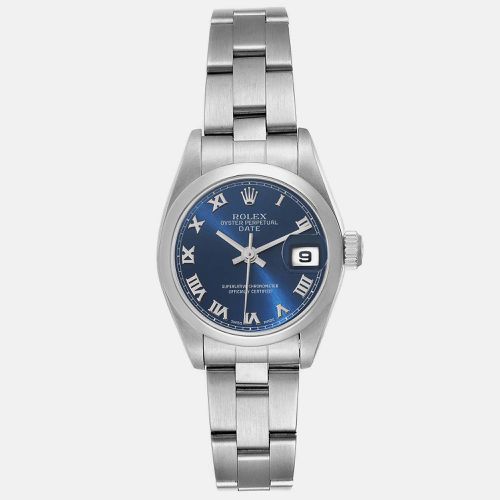 Date Roman Dial Smooth Bezel Steel Ladies Watch 26 mm - Rolex - Modalova