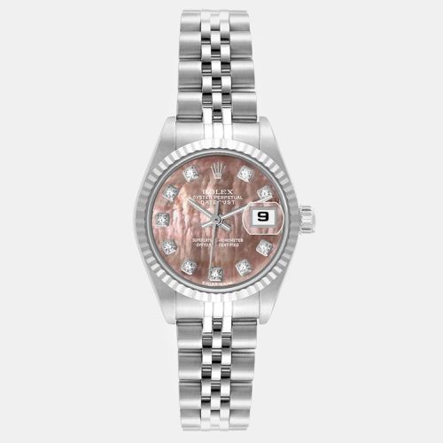 Datejust Steel White Gold Mother Of Pearl Dial Ladies Watch 79174 26 mm - Rolex - Modalova