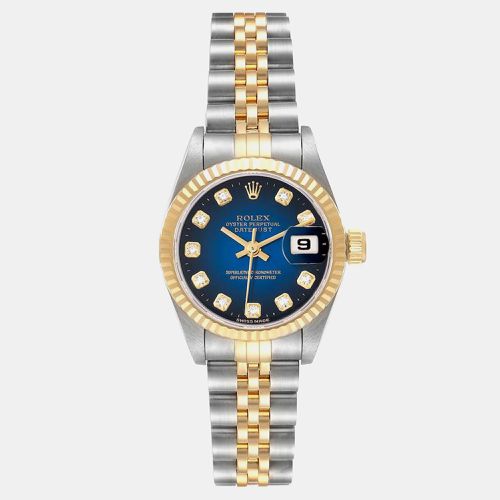 Datejust Vignette Diamond Dial Steel Yellow Gold Ladies Watch 26 mm - Rolex - Modalova