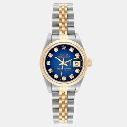 Datejust Steel Yellow Gold Vignette Diamond Dial Ladies Watch 26.0 mm - Rolex - Modalova