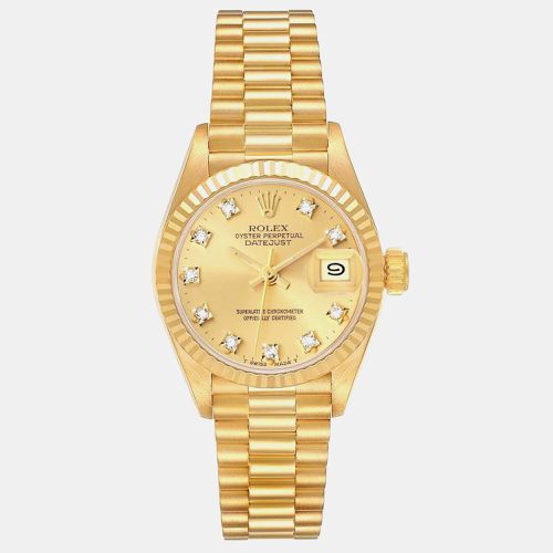 President Datejust Yellow Diamond Dial Ladies Watch 26.0 mm - Rolex - Modalova