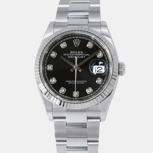 Diamond 18k White Gold Stainless Steel Datejust 126234 Automatic Women's Wristwatch 36 mm - Rolex - Modalova