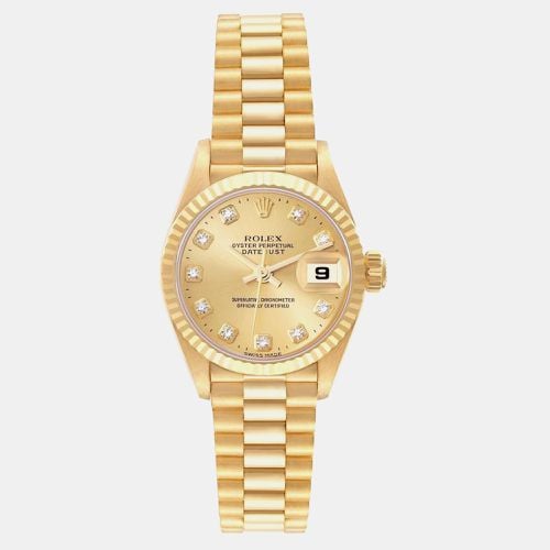 President Datejust Yellow Diamond Dial Ladies Watch 79178 26 mm - Rolex - Modalova