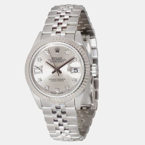 Diamond 18k White Gold And Stainless Steel Datejust 279174 Automatic Women's Wristwatch 28 mm - Rolex - Modalova