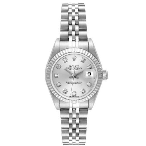 Datejust Steel White Gold Diamond Dial Ladies Watch 26.0 mm - Rolex - Modalova