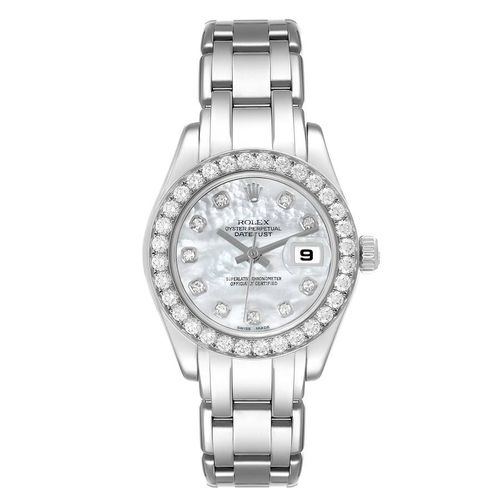 Pearlmaster Masterpiece Gold Mother of Pearl Diamond Ladies Watch 29.0 mm - Rolex - Modalova