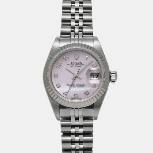 Shell 18k White Gold Stainless Steel Datejust 79174 Automatic Women's Wristwatch 26 mm - Rolex - Modalova