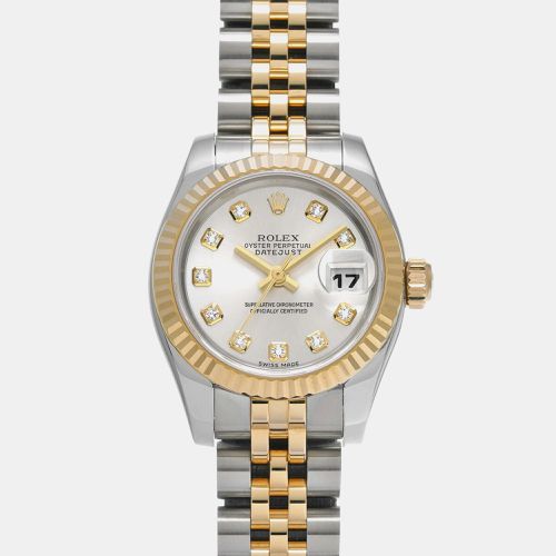 Diamond 18k Yellow Gold Stainless Steel Datejust Automatic Women's Wristwatch 26 mm - Rolex - Modalova