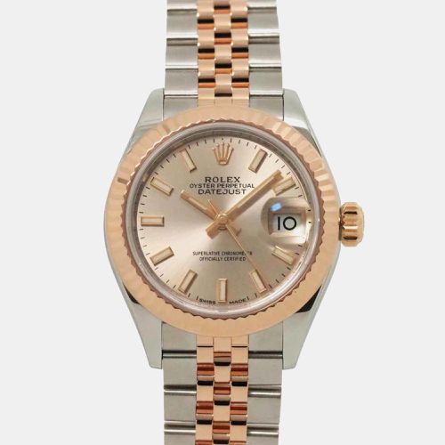 Sundust 18k Rose Gold Stainless Steel Datejust 279171 Automatic Women's Wristwatch 28 mm - Rolex - Modalova