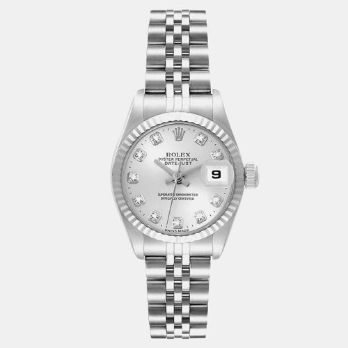 Datejust Steel White Gold Diamond Dial Ladies Watch 79174 - Rolex - Modalova