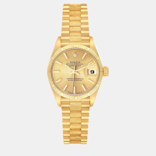 President Datejust Yellow Bark Finish Ladies Watch 26.0 mm - Rolex - Modalova