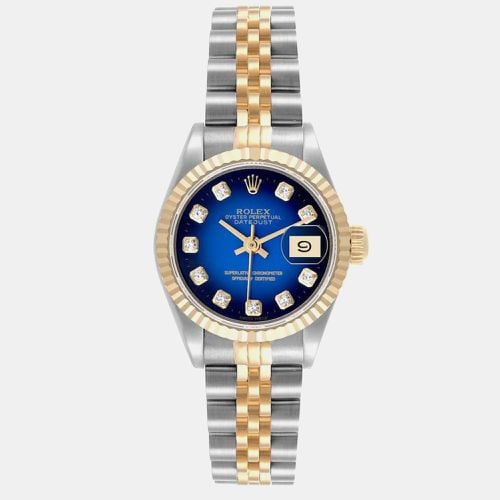 Datejust Vignette Diamond Dial Steel Yellow Gold Watch 26.0 mm - Rolex - Modalova