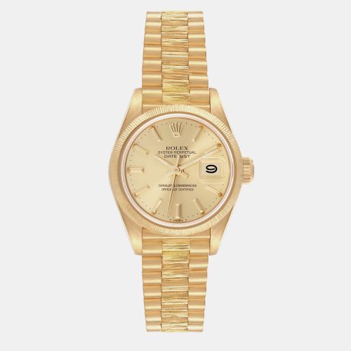 Datejust President Yellow Bark Finish Ladies Watch 26.0 mm - Rolex - Modalova