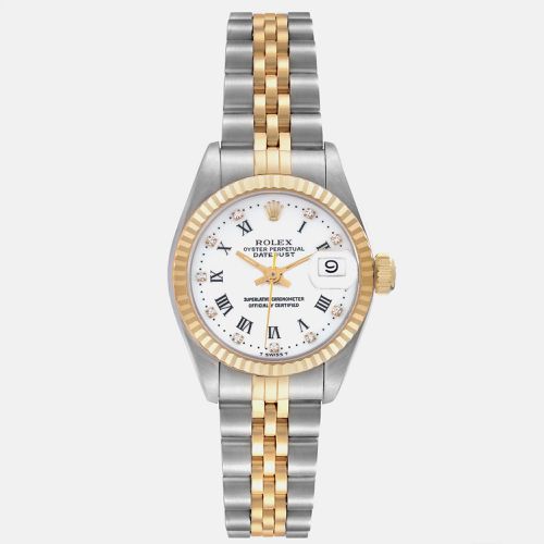 Datejust Roman Diamond Dial Steel Yellow Gold Ladies Watch 26.0 mm - Rolex - Modalova