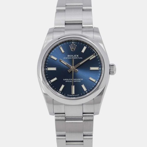 Stainless Steel Oyster Perpetual 124200 Automatic Men's Wristwatch 34 mm - Rolex - Modalova