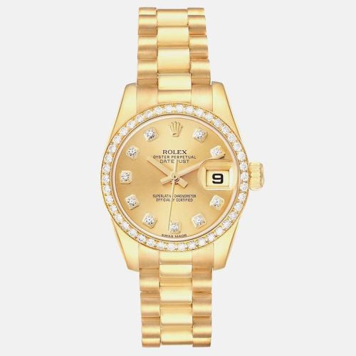 President Datejust Yellow Diamond Ladies Watch 179138 26 mm - Rolex - Modalova