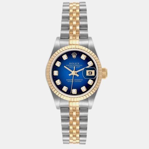 Datejust Vignette Diamond Dial Steel Yellow Gold Watch 69173 - Rolex - Modalova