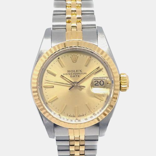 K YG Oyster Perpetual Date Watch 26 mm - Rolex - Modalova