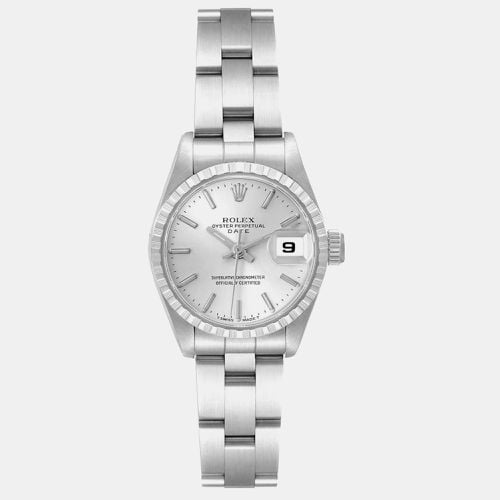 Date Blue Dial Steel Ladies Watch 26.0 mm - Rolex - Modalova