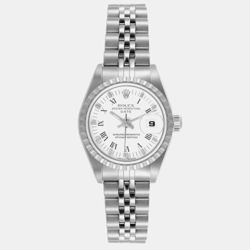 Date Roman Dial Steel Ladies Watch 26.0 mm - Rolex - Modalova