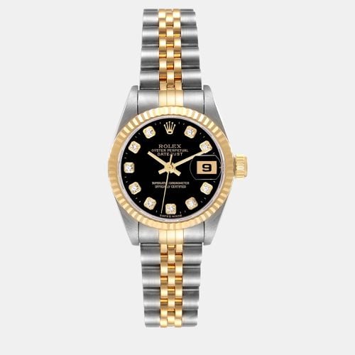 Datejust Diamond Dial Steel Yellow Gold Ladies Watch 69173 - Rolex - Modalova