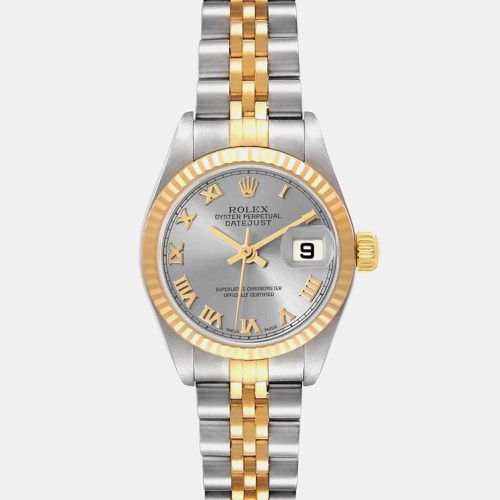 Datejust Steel Yellow Gold Silver Dial Ladies Watch 79173 26 mm - Rolex - Modalova