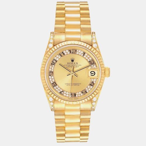 President Midsize Yellow Diamond Ladies Watch 68238 - Rolex - Modalova