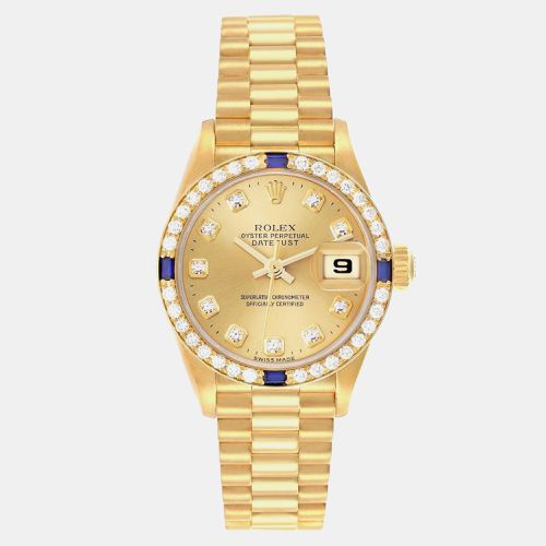 President Datejust Yellow Diamond Sapphire Ladies Watch 79088 - Rolex - Modalova