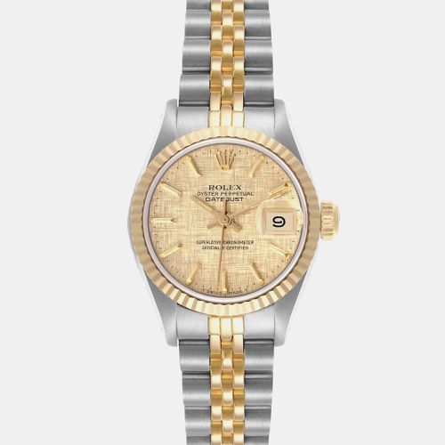 Datejust Linen Dial Steel Yellow Ladies Watch 69173 - Rolex - Modalova