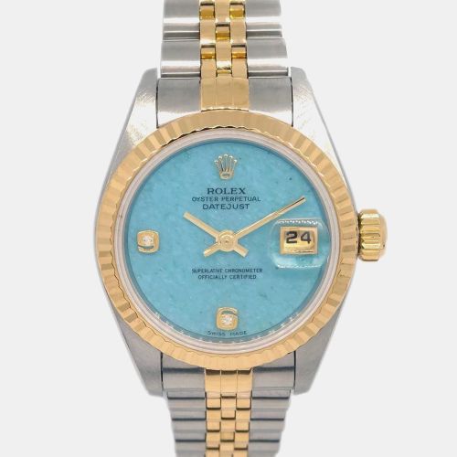 Diamond 18k Yellow Gold Stainless Steel Datejust Automatic Women's Wristwatch 26 mm - Rolex - Modalova