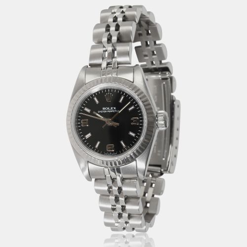 K White Gold Stainless Steel Oyster Perpetual Automatic Women's Wristwatch 24 mm - Rolex - Modalova