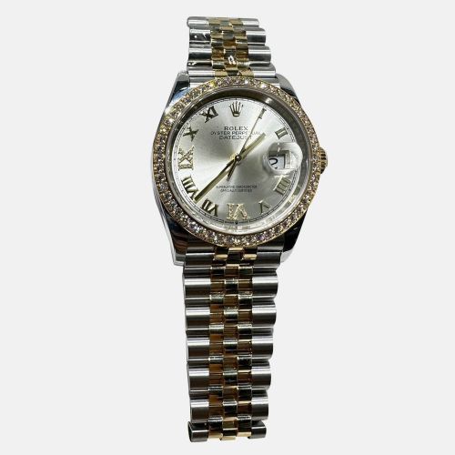 Roman Dial Diamond Automatic Wristwatch 36 mm - Rolex - Modalova