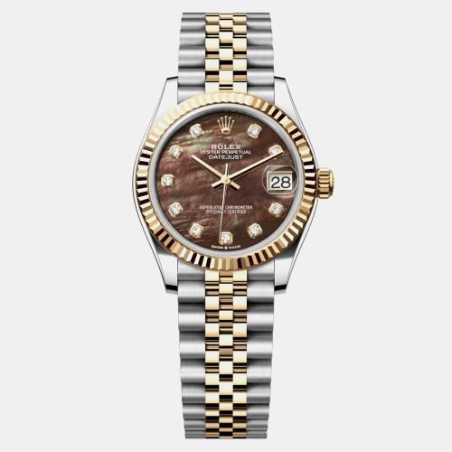 Mother of Pearl 18K Yellow Gold Stainless Steel Datejust Automatic Women's Wristwatch 31 mm - Rolex - Modalova