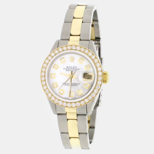 Custom MOP Diamond 18K Yellow Gold Stainless Steel Datejust Automatic Women's Wristwatch 26MM - Rolex - Modalova