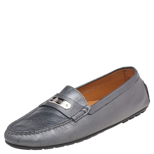 Grey Leather Slip On Loafers Size 40 - Ralph Lauren Collection - Modalova