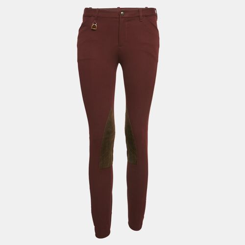 Suede Trim Stretch Cotton Breeches Pants S - Ralph Lauren - Modalova