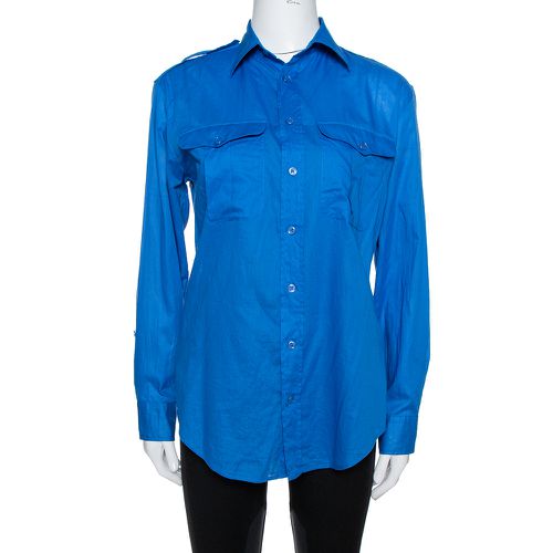 Cotton Button Front Shirt M - Ralph Lauren - Modalova