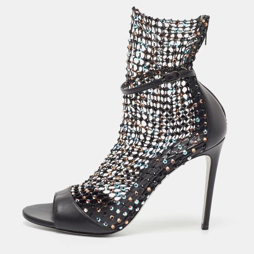 Rene Caovilla Leather and Crystal Embellished Mesh Galaxia Sandals Size 40 - René Caovilla - Modalova