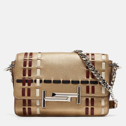 Leather Mini Double T Shoulder Bag - Tod's - Modalova