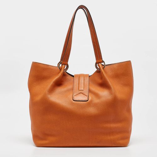 Tod's Orange Leather Flap Tote - Tod's - Modalova