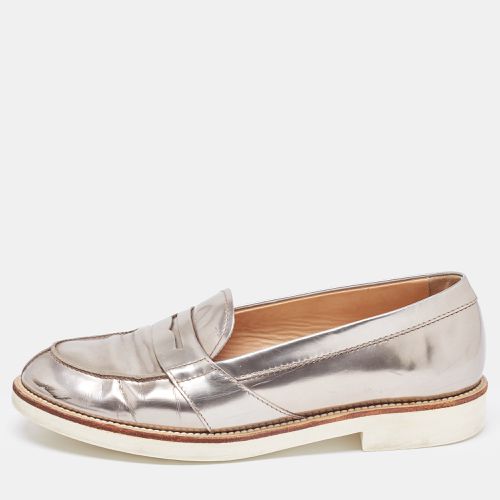 Silver Leather Penny Loafers Size 37 - Tod's - Modalova