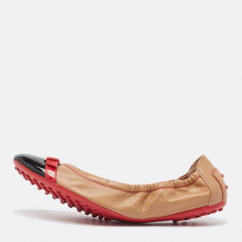 Leather Scrunch Ballet Flats Size 38 - Tod's - Modalova