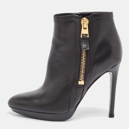 Leather Platform Ankle Booties Size 39 - Tom Ford - Modalova